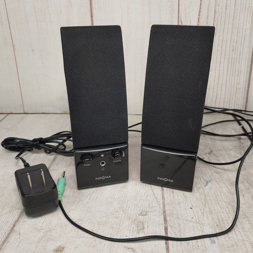TESTED - Insignia NS-PCS20 Desktop Computer Speakers - Power Adapter Included